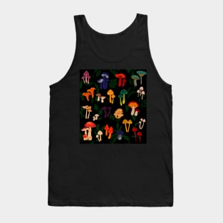 Mushrooms of the Redwood Forest Pattern Tank Top